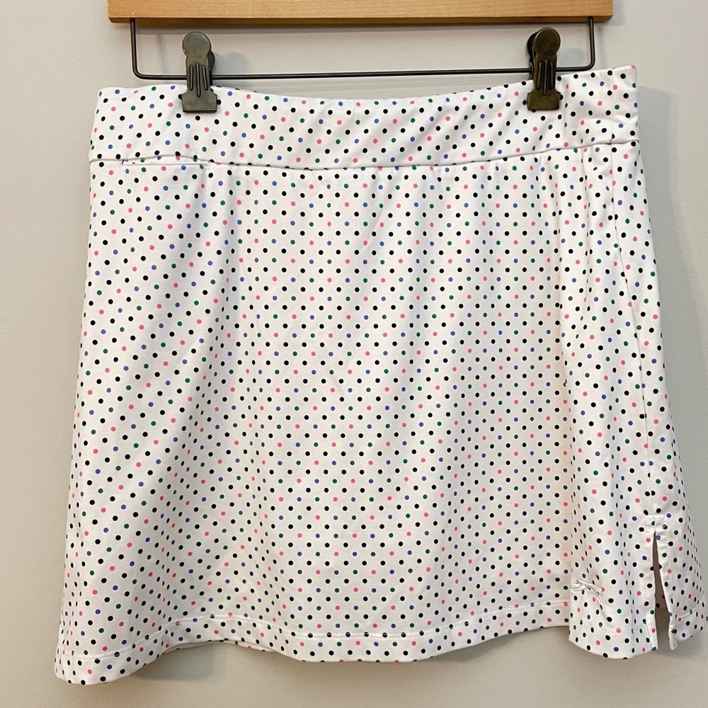 Slazenger Golf Skort Medium Pickleball White Polka Dot Pockets